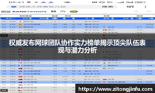 权威发布网球团队协作实力榜单揭示顶尖队伍表现与潜力分析
